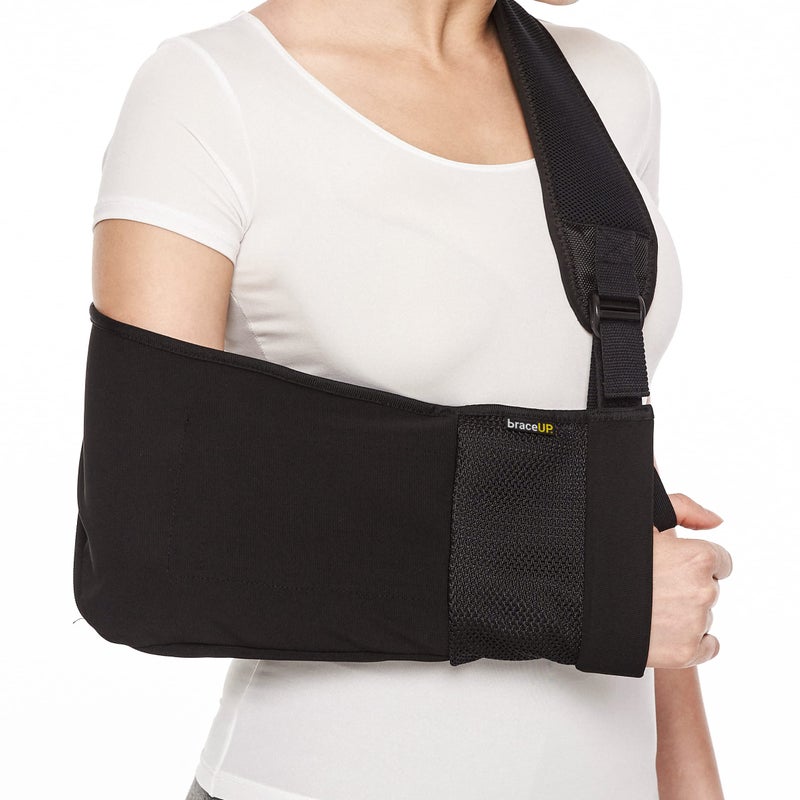 BraceUP Arm Sling for Shoulder Injury for Women and Men - Rotator Cuff Torn, Wrist and Elbow Surgery with Adjustable Padded Arm Support Strap - Image 1